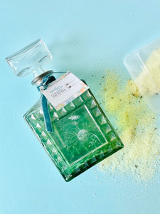 Salt Soak + 1950’s Green Decanter Bottle with Glass Stopper