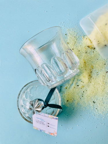 Salt Soak + Vintage Glass Apothecary Jar