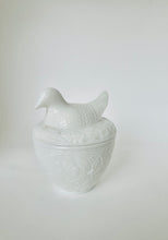 Load image into Gallery viewer, Salt Soak + Milk Glass Bird Powder Jar