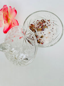 Salt Soak + Anchor Hocking Glass Candy Dish with Lid
