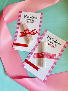 valentine's day lip balm card